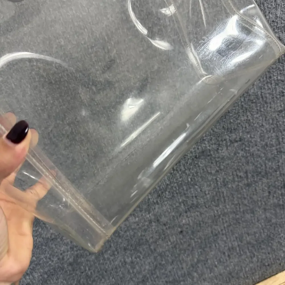 Staud Clear PVC Shirley Tote Top Handle Transparent Casual Summer Resort Chic